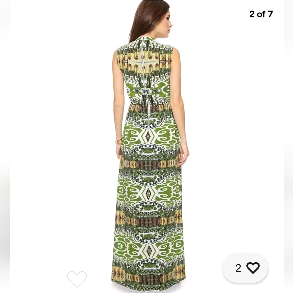 Alice + Olivia Women's Marianna Maxi Dress Green Size 0 - Picture 2 of 10